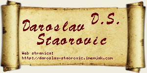 Daroslav Staorović vizit kartica